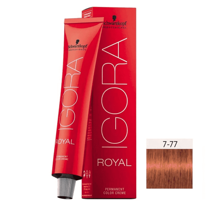 Kit Tinta Coloração Igora Royal 8.77 + 7.77 + 2 Ox 30 Vol. Schwarzkopf  Professional